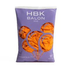 Turuncu Pastel Balon 100 Adet