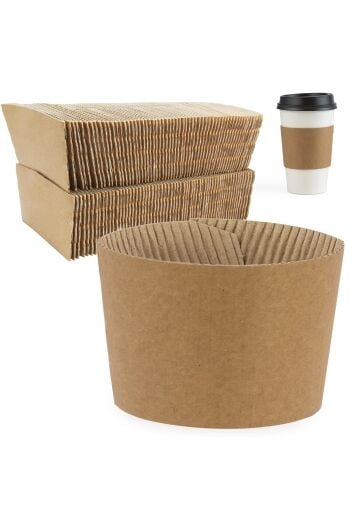 8 - 10  Oz Karton Bardak Tutacağı Sleeve (100 Adet) - Dayanıklı v