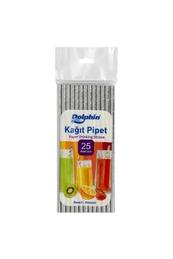 Dolphin Kağıt Pipet 25'li
