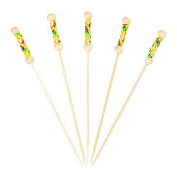 Bambu Top Kürdan 12 cm 50'li Sarı