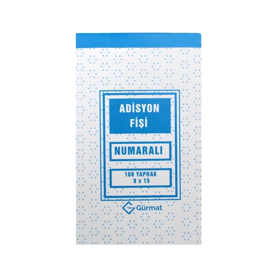 Adisyon Fişi 9x15 Cm 100 Sayfa