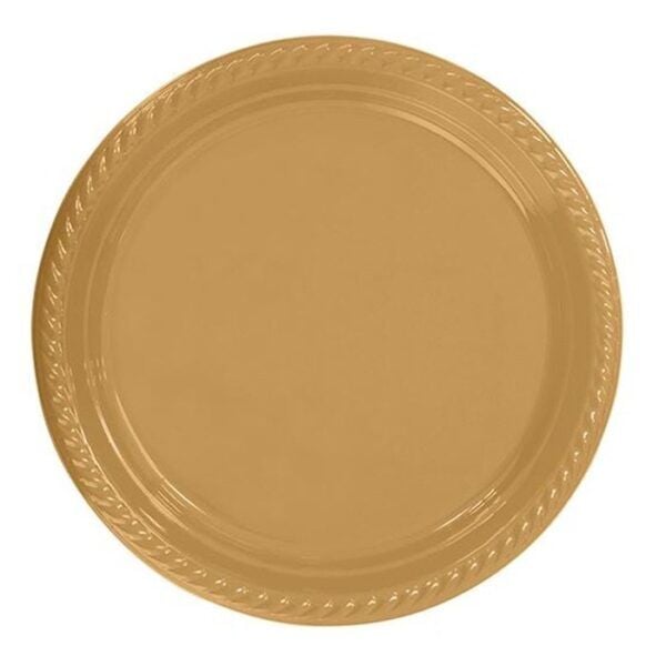 Gold Plastik Tabak 25 Adetx