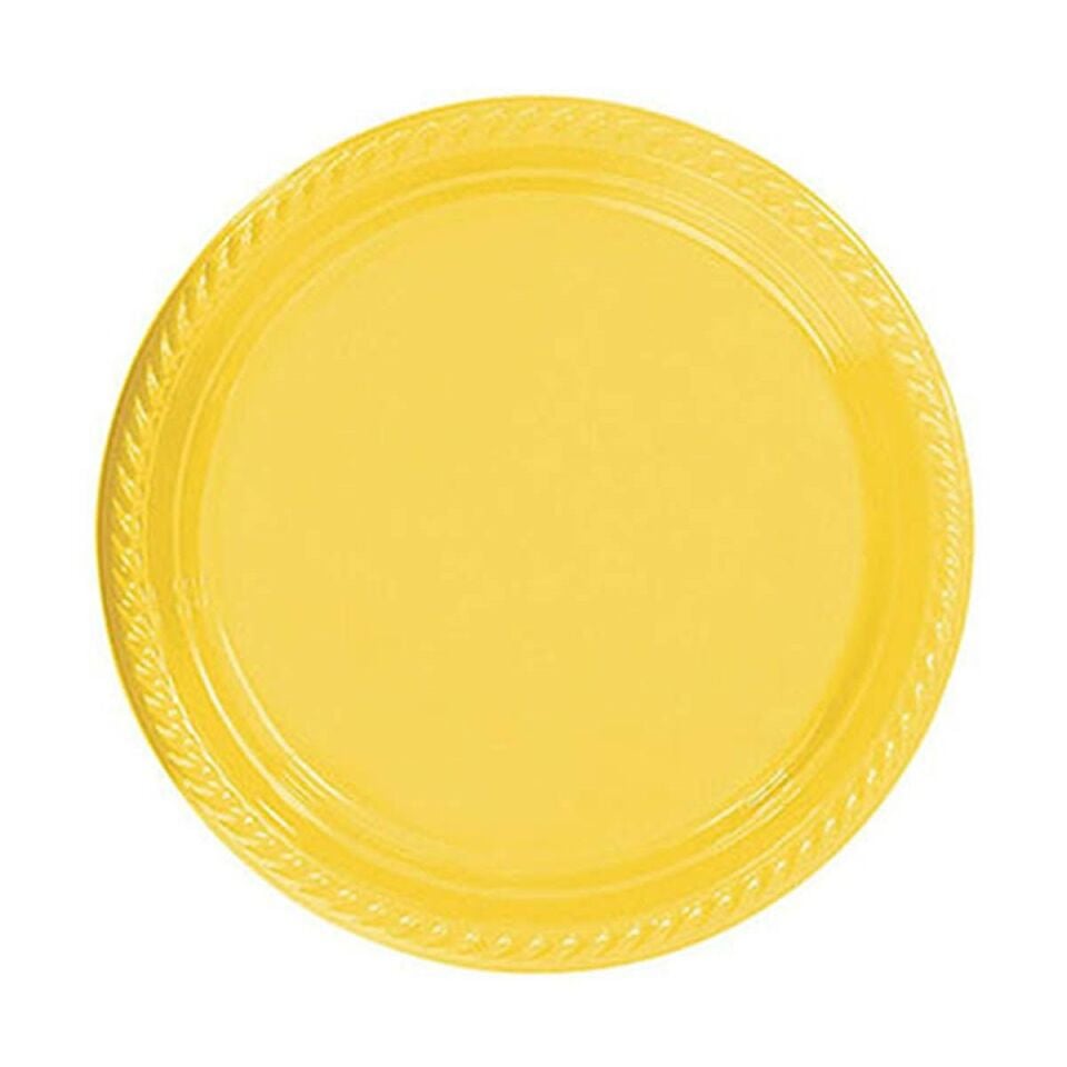 Sarı Plastik Tabak 25 Adet