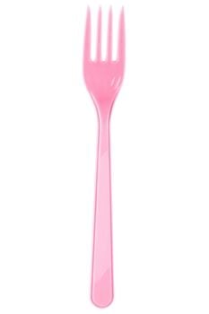 Plastik Çatal Pembe 25’li