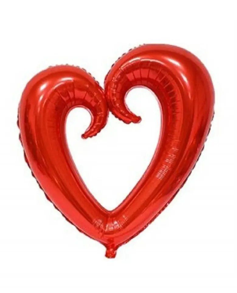 Folyo İçi Boş Kalp Kırmızı Balon 90 CM