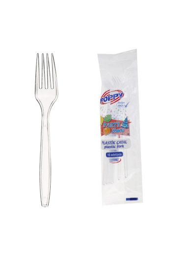 POPPY PLASTİK ÇATAL 10,LU