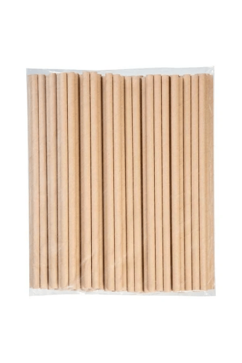 Kraft Frozen Kağıt Pipet 24 Cm x 8 Mm 50 Adet